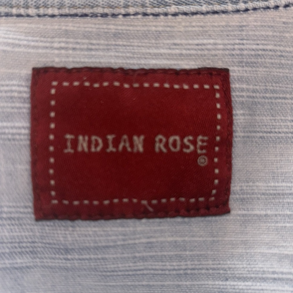 Indian Rose🌹 Distressed Jean Jacket - Picture 11 of 16